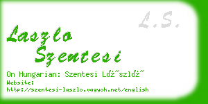 laszlo szentesi business card